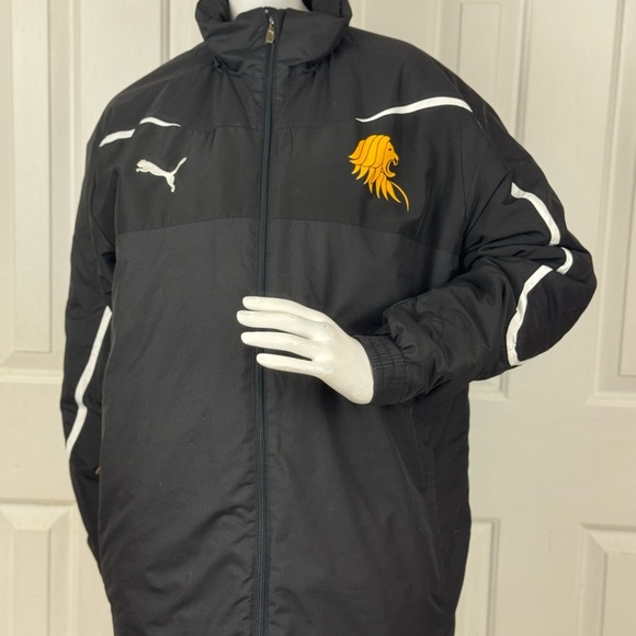 Puma Vintage Performance Jacket Black and White Full-Zip Size Medium - Picture 1 of 17